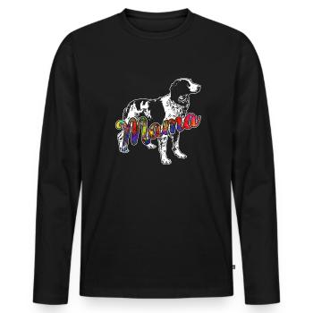 Brittany Spaniel Brittany Spaniel Mama - Men's Premium Organic Long Sleeve Shirt - black - Front - Nico (187cm)