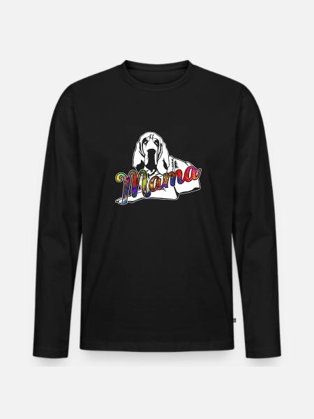 Bloodhound Bloodhound Mama - Men's Premium Organic Long Sleeve Shirt - black