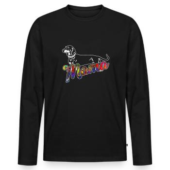 Dachshund Dachshund Mama - Men's Premium Organic Long Sleeve Shirt - black - Front - Nico (187cm)
