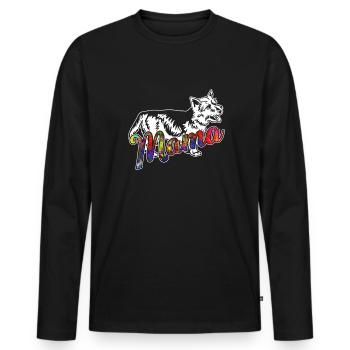 Australian Terrier Australian Terrier Mama - Men's Premium Organic Long Sleeve Shirt - black - Front - Nico (187cm)