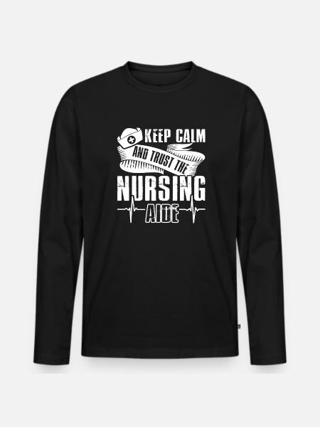 Nursing Aide Trust Nursing Aide - Men's Premium Organic Long Sleeve Shirt - black