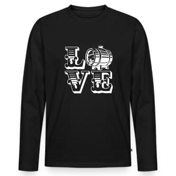 Beer Brewing Love Beer Brewing - Men's Premium Organic Long Sleeve Shirt - black - Front - Nico (187cm)
