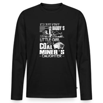 Coal Miner Coal Miner's Daughter - Men's Premium Organic Long Sleeve Shirt - black - Front - Nico (187cm)
