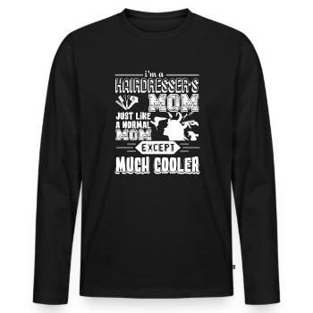 Hairdresser Hairdresser Mom Cooler - Men's Premium Organic Long Sleeve Shirt - black - Front - Nico (187cm)