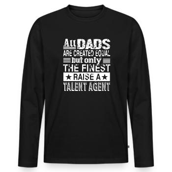 Talent Agent Talent Agent Dad - Men's Premium Organic Long Sleeve Shirt - black - Front - Nico (187cm)