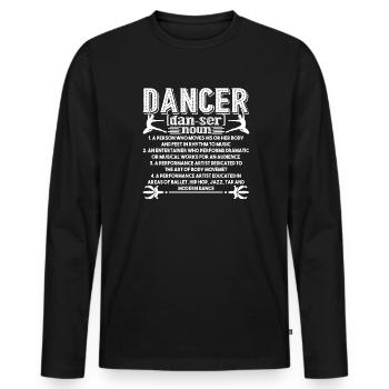 Dancer Definition - Men's Premium Organic Long Sleeve Shirt - black - Front - Nico (187cm)