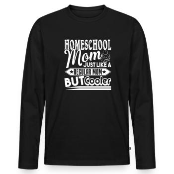 Homeschool Mom Cooler - Men's Premium Organic Long Sleeve Shirt - black - Front - Nico (187cm)