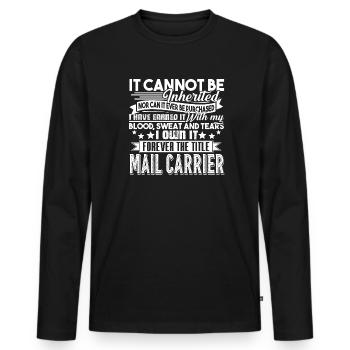 Mail Carrier Forever Title Mail Carrier - Men's Premium Organic Long Sleeve Shirt - black - Front - Nico (187cm)