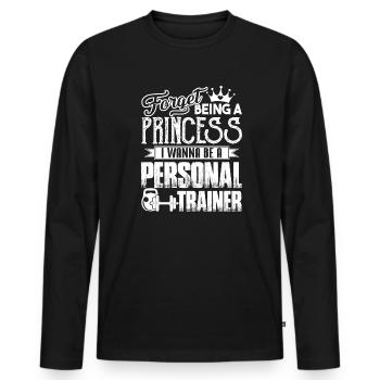 Personal Trainer Wanna Be A Personal Trainer - Men's Premium Organic Long Sleeve Shirt - black - Front - Nico (187cm)