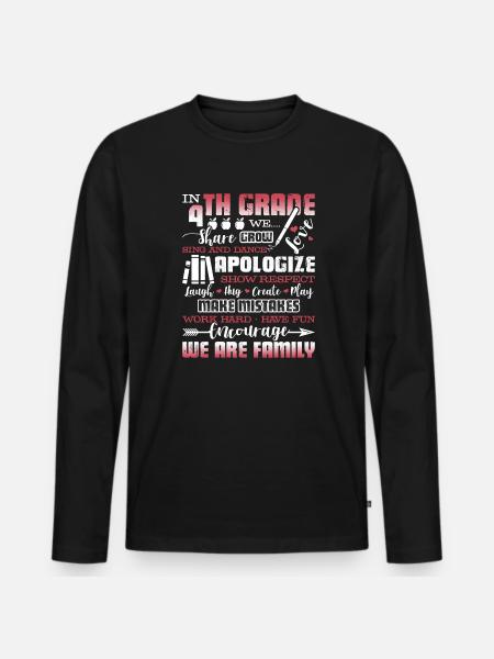 Things About 4th Grade Teacher - Men's Premium Organic Long Sleeve Shirt - black