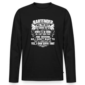 Bartender I am Not Ignoring You - Men's Premium Organic Long Sleeve Shirt - black - Front - Nico (187cm)