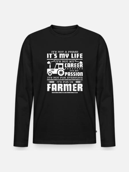 Farmer Is My Passion - Men's Premium Organic Long Sleeve Shirt - black