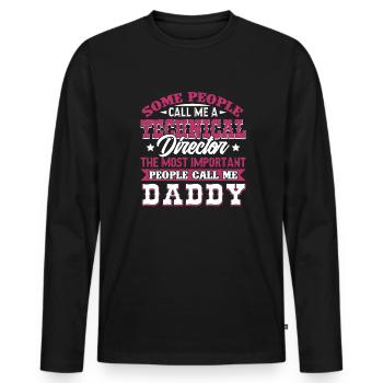Technical Director Technical Director Daddy - Men's Premium Organic Long Sleeve Shirt - black - Front - Nico (187cm)