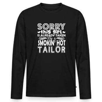 Tailor Taken By Hot Tailor - Men's Premium Organic Long Sleeve Shirt - black - Front - Nico (187cm)
