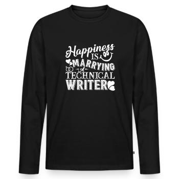 Technical Writer Marrying A Technical Writer - Men's Premium Organic Long Sleeve Shirt - black - Front - Nico (187cm)