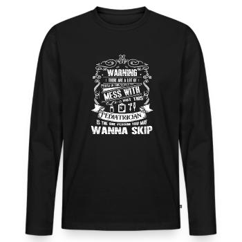 Pediatrician Don't Mess With Pediatrician - Men's Premium Organic Long Sleeve Shirt - black - Front - Nico (187cm)