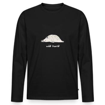 Sanglier Sanglier Wild Bored Hunter Waidmannsheil - T-shirt manches longues Premium bio Homme - noir - Devant - Nico (187cm)