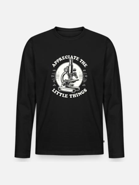 Microscope - Men's Premium Organic Long Sleeve Shirt - black
