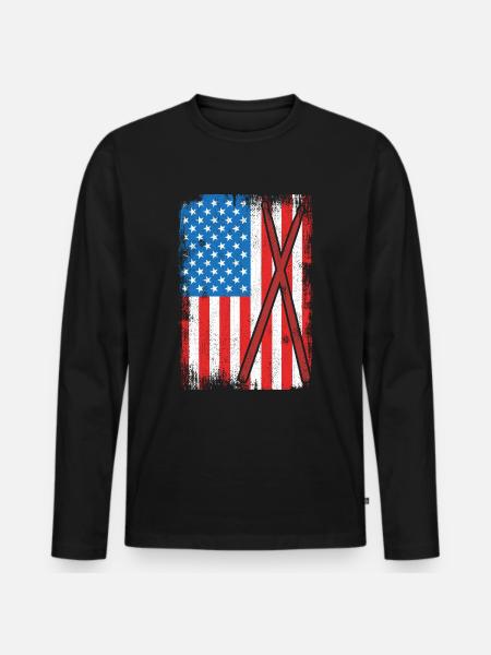 USA Drums - Men's Premium Organic Long Sleeve Shirt - black