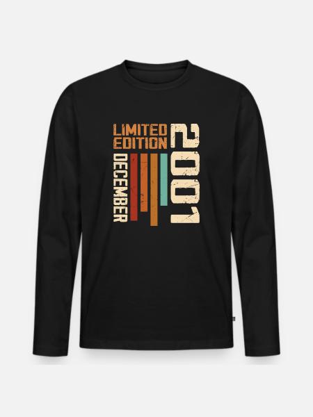 December 2001 - 2001 December - Men's Premium Organic Long Sleeve Shirt - black
