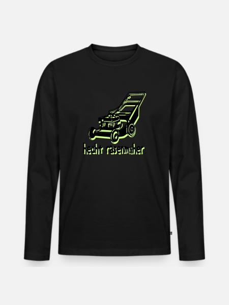 hecht rasenmäher - Männer Premium Bio Langarmshirt - Schwarz