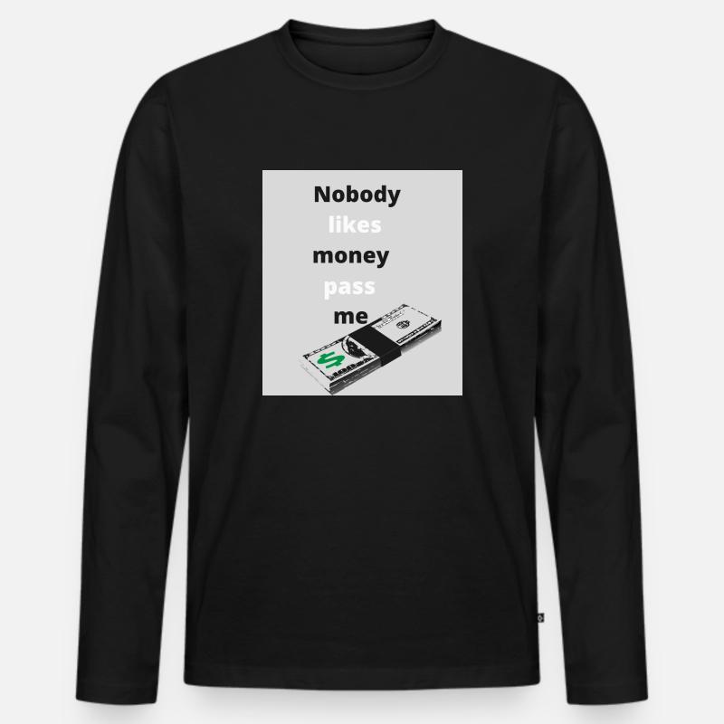 GOTT 7 - Männer Premium Bio Langarmshirt - Schwarz