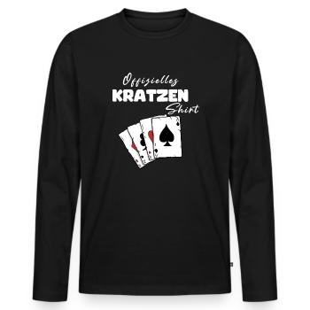 Scratch Official Shirt - Men's Premium Organic Long Sleeve Shirt - black - Front - Nico (187cm)