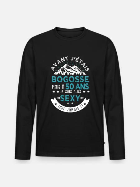 50 ans anniversaire homme pour amoureux - T-shirt manches longues Premium bio Homme - noir