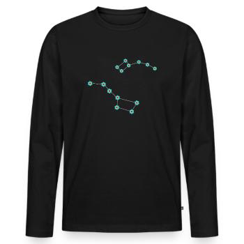Grande voiture Petite voiture Constellation Constellation - T-shirt manches longues Premium bio Homme - noir - Devant - Nico (187cm)