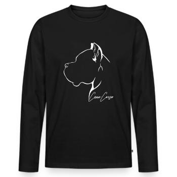 CANE CORSO Profil Chiens Chien Wilsigns - T-shirt manches longues Premium bio Homme - noir - Devant - Nico (187cm)