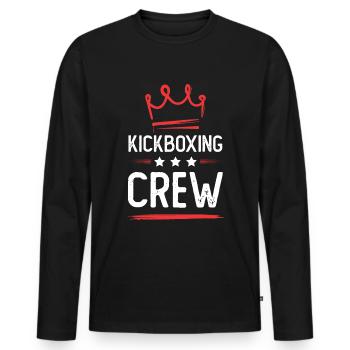 Kickboxing Crew - Men's Premium Organic Long Sleeve Shirt - black - Front - Nico (187cm)