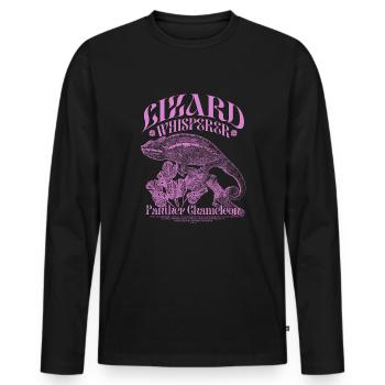 Pantherchamäleon Chamäleon Echsenflüsterer - Männer Premium Bio Langarmshirt - Schwarz - Vorne - Nico (187cm)