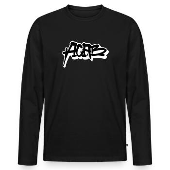 ACAB Day - Men's Premium Organic Long Sleeve Shirt - black - Front - Nico (187cm)