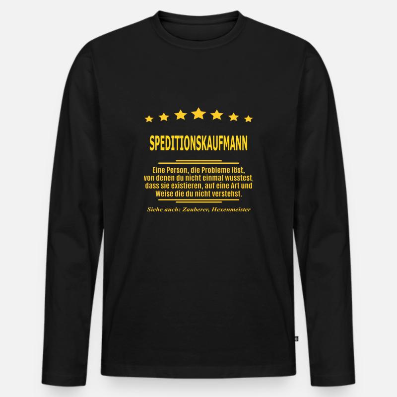 SPEDITIONSKAUFMANN - Männer Premium Bio Langarmshirt - Schwarz