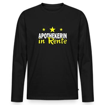 Pharmacist Resting Retirement Gift Tshirt - Men's Premium Organic Long Sleeve Shirt - black - Front - Nico (187cm)