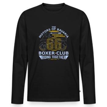 66 aventures - moteurs de Bavière - T-shirt manches longues Premium bio Homme - noir - Devant - Nico (187cm)