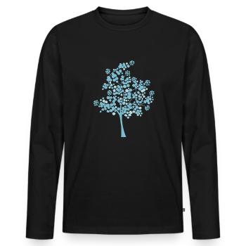 Snowball tree - Men's Premium Organic Long Sleeve Shirt - black - Front - Nico (187cm)