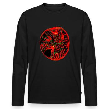 Ragnarok - T-shirt manches longues Premium bio Homme - noir - Devant - Nico (187cm)