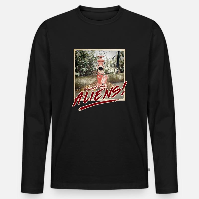 Aliens 8 - Männer Premium Bio Langarmshirt - Schwarz