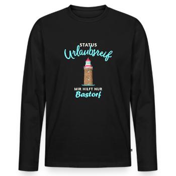 Bastorf, Baltic Sea, Wismar Bay, ready for vacation - Men's Premium Organic Long Sleeve Shirt - black - Front - Nico (187cm)