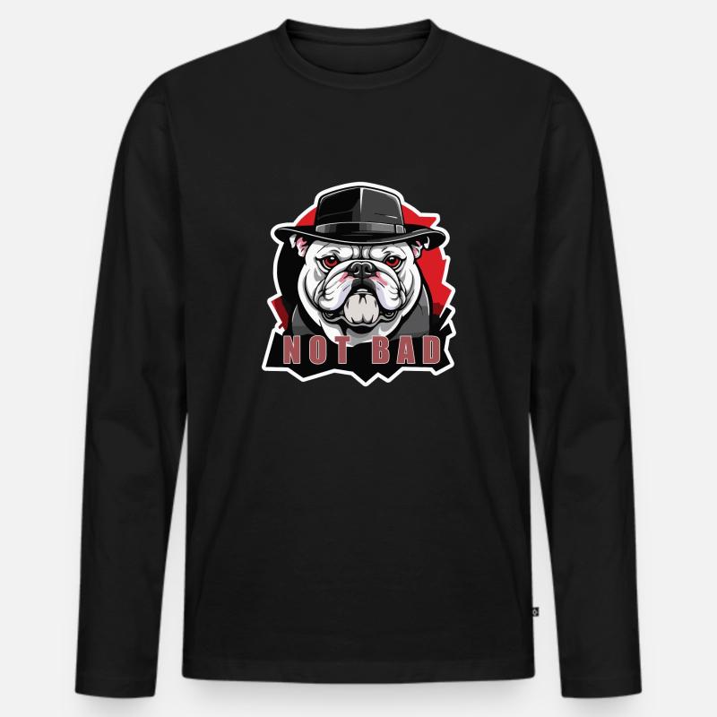 nicht schlecht - Männer Premium Bio Langarmshirt - Schwarz
