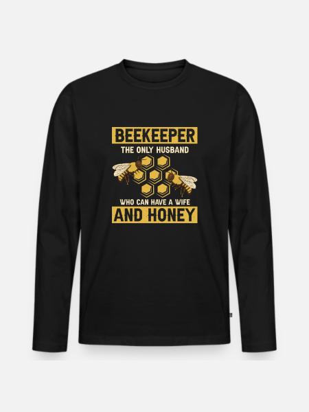 Beekeeper The Only Husband Beekeeper - Männer Premium Bio Langarmshirt - Schwarz