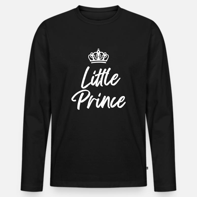 Prinz - Männer Premium Bio Langarmshirt - Schwarz