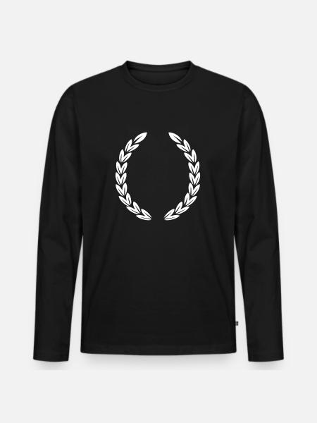 Laurel wreath - Men's Premium Organic Long Sleeve Shirt - black
