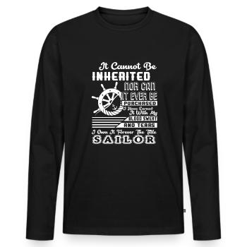 Sailor Forever The Title Sailor - Men's Premium Organic Long Sleeve Shirt - black - Front - Nico (187cm)