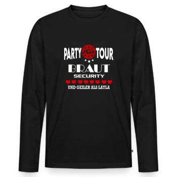 Jga Braut Security Party Brautpaar Sicherheit - Männer Premium Bio Langarmshirt - Schwarz - Vorne - Nico (187cm)