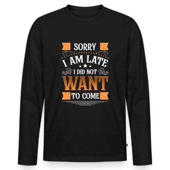 Feiern Alkohol Party machen Bier - Männer Premium Bio Langarmshirt - Schwarz - Vorne - Nico (187cm)