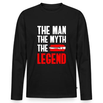 Künstler Spraydose Farbe Tapezieren - Männer Premium Bio Langarmshirt - Schwarz - Vorne - Nico (187cm)