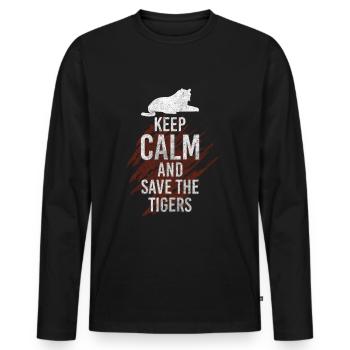 Tierschutz Aktivist Veganer Umweltschutz - Männer Premium Bio Langarmshirt - Schwarz - Vorne - Nico (187cm)