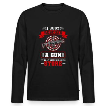 Schützenverein Waffen Schützenkönig - Men's Premium Organic Long Sleeve Shirt - black - Front - Nico (187cm)